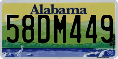 AL license plate 58DM449
