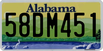 AL license plate 58DM451