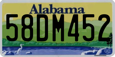 AL license plate 58DM452