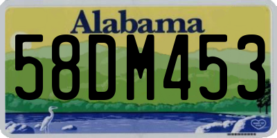 AL license plate 58DM453