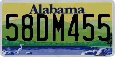 AL license plate 58DM455