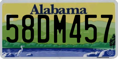 AL license plate 58DM457