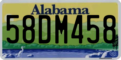 AL license plate 58DM458