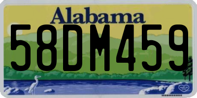 AL license plate 58DM459
