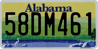 AL license plate 58DM461