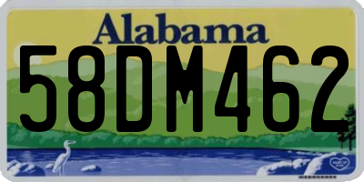 AL license plate 58DM462
