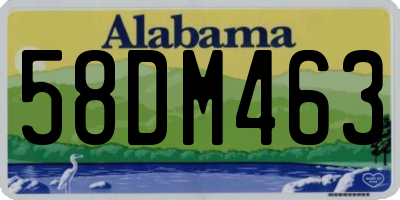 AL license plate 58DM463