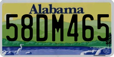 AL license plate 58DM465