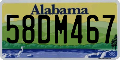 AL license plate 58DM467