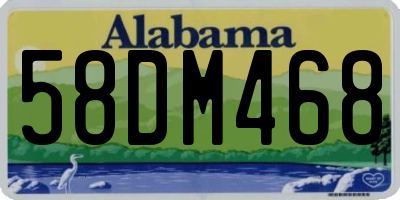 AL license plate 58DM468