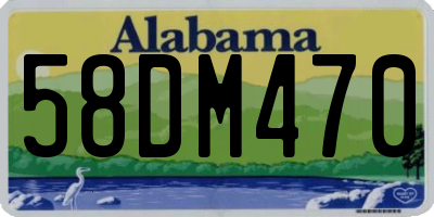 AL license plate 58DM470