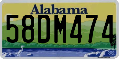 AL license plate 58DM474