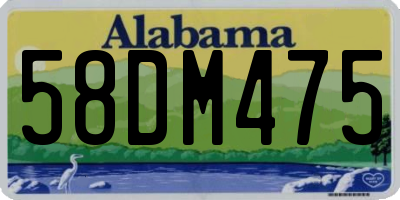 AL license plate 58DM475