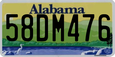 AL license plate 58DM476