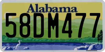 AL license plate 58DM477