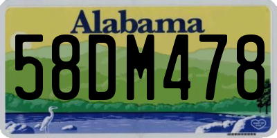 AL license plate 58DM478