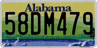 AL license plate 58DM479