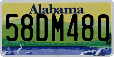AL license plate 58DM480