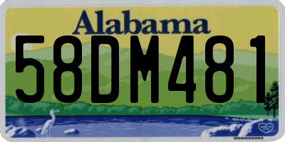 AL license plate 58DM481