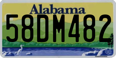 AL license plate 58DM482