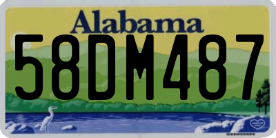 AL license plate 58DM487
