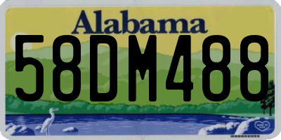 AL license plate 58DM488