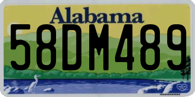 AL license plate 58DM489