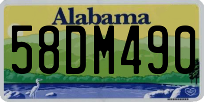 AL license plate 58DM490