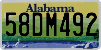 AL license plate 58DM492