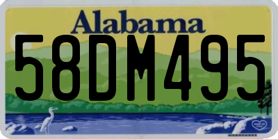 AL license plate 58DM495