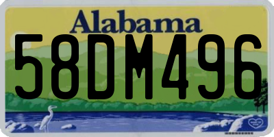 AL license plate 58DM496