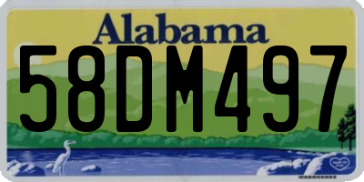 AL license plate 58DM497