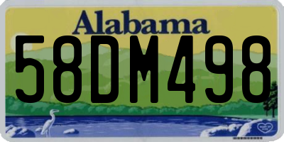 AL license plate 58DM498