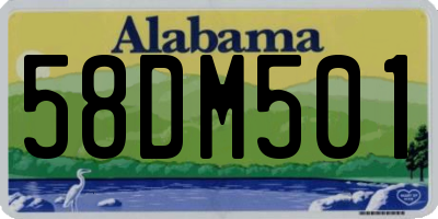 AL license plate 58DM501