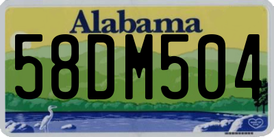 AL license plate 58DM504