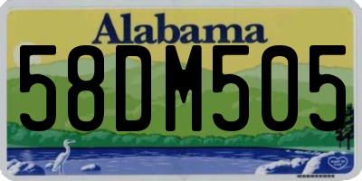 AL license plate 58DM505
