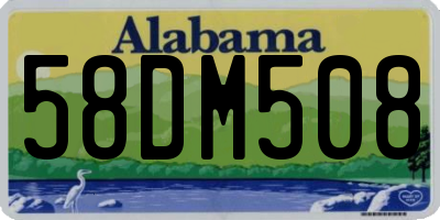 AL license plate 58DM508