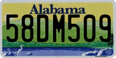 AL license plate 58DM509
