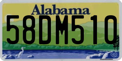 AL license plate 58DM510