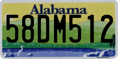 AL license plate 58DM512
