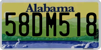 AL license plate 58DM518