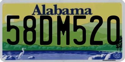 AL license plate 58DM520