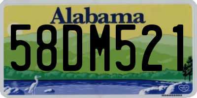 AL license plate 58DM521