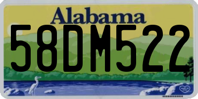 AL license plate 58DM522