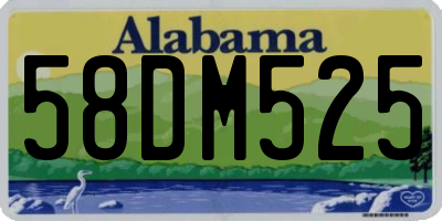 AL license plate 58DM525