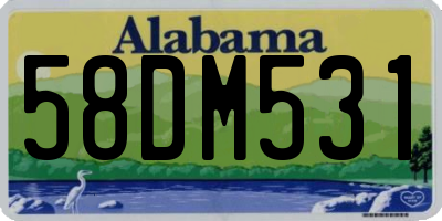 AL license plate 58DM531