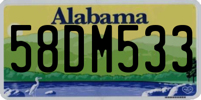 AL license plate 58DM533