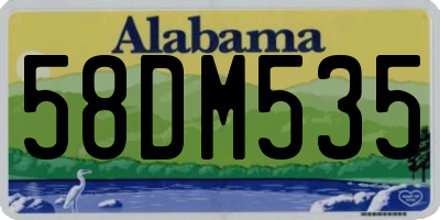 AL license plate 58DM535
