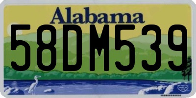 AL license plate 58DM539