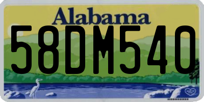 AL license plate 58DM540